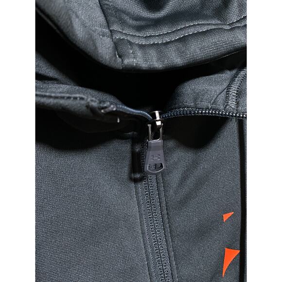 Under Armour 1/4 Zip Hoodie Pullover Sweatshirt Loose Orange Logo Mens SM - Picture 5 of 7